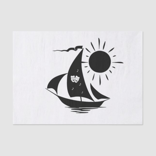 Papel De Seda Design de vela de Teatro Whimsical Único (Frente )