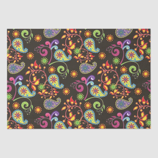 Papel De Seda Design de Whimsical Floral (Frente )