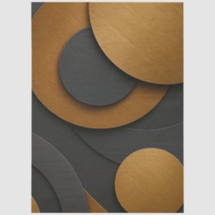 Papel De Seda Design do abstrato geométrico e preto de luxo e Do