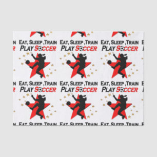 PAPEL DE SEDA DESIGN DO JOGADOR VIBRANTE RED SOCCER