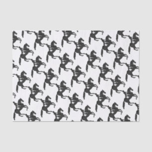Papel De Seda Design do mosaico do cavalo e do cavaleiro do
