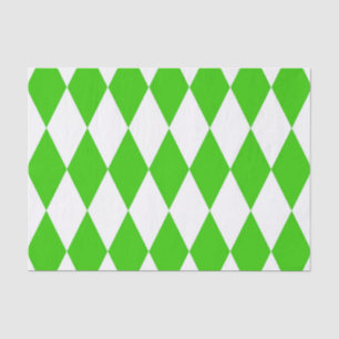 Papel De Seda Design dos Verificadores de Ouros Branco Verde