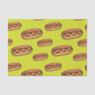 Papel De Seda Design engraçado da comida de cachorro quente