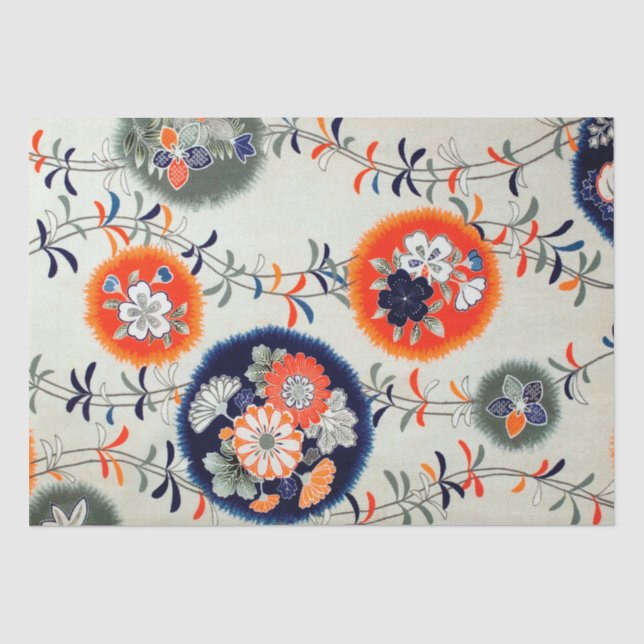 Papel De Seda Design Floral Japonês (Frente )