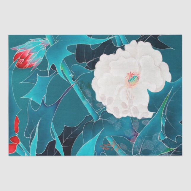 Papel De Seda Design Floral Japonês (Frente )