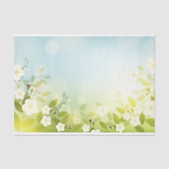 Papel De Seda Design Floral primavera Série 2 (Frente )