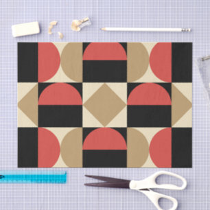 Papel De Seda Design Geométrico do Estilo Retroativo dos anos 70