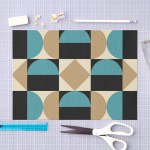 Papel De Seda Design Geométrico do Estilo Retroativo dos anos 70