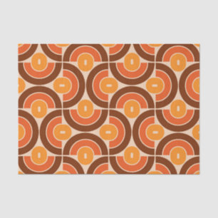 Papel De Seda Design Geométrico do Estilo Retroativo dos anos 70