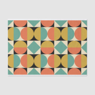 Papel De Seda Design Geométrico Moderno de Meados do Século