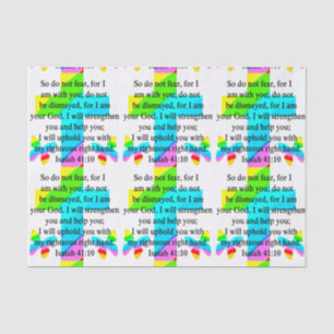 Papel De Seda DESIGN ISAIAH 41:10 bonito RAINBOW CROSS