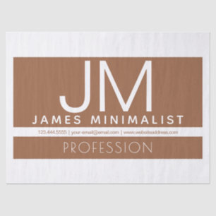 Papel De Seda Design Minimalista Profissional Moderno   Marrom e