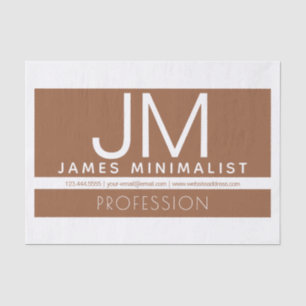 Papel De Seda Design Minimalista Profissional Moderno   Marrom e
