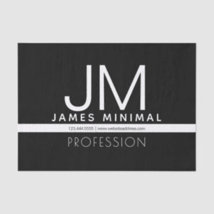 Papel De Seda Design mínimo profissional moderno Preto & Branc