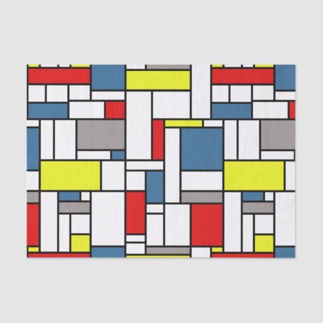 Papel De Seda Design mondrian (Frente )