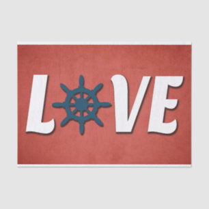Papel De Seda Design náutica de amor