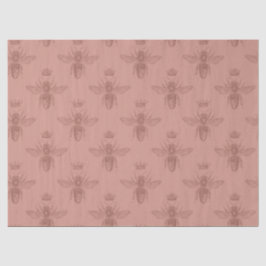 Papel De Seda Design Série Abelha em Rosa Dourado 18