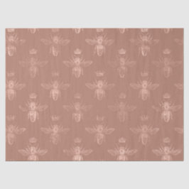 Papel De Seda Design Série Abelha em Rose Gold 19