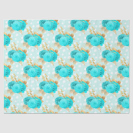 Papel De Seda Design Série Aqua e Dourado 6