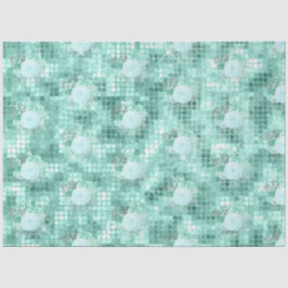 Papel De Seda Design Série Aqua e Prata 12