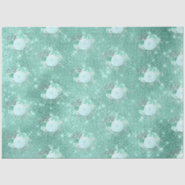 Papel De Seda Design Série Aqua e Prata 13