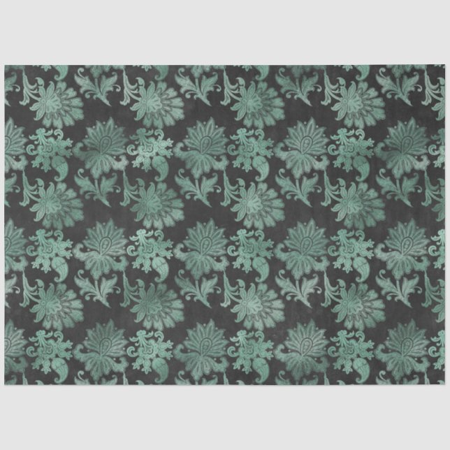 Papel De Seda Design Série Aqua e Prata 16 (Frente )