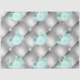 Papel De Seda Design Série Aqua e Prata 2
