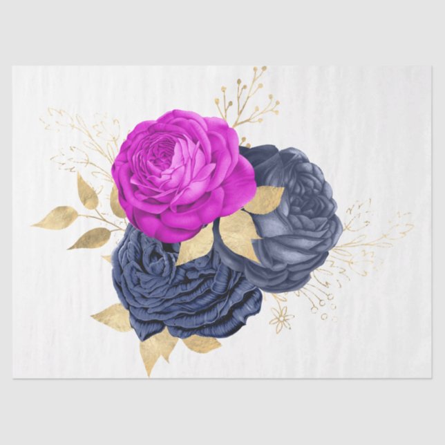 Papel De Seda Design série Buquê 31 (Frente )