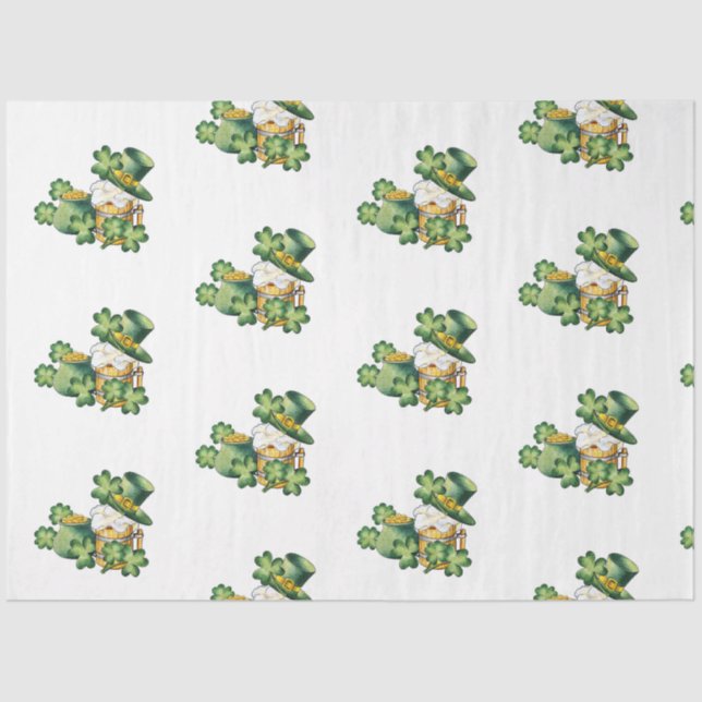 Papel De Seda Design série Dia de São Patrício 40 (Frente )