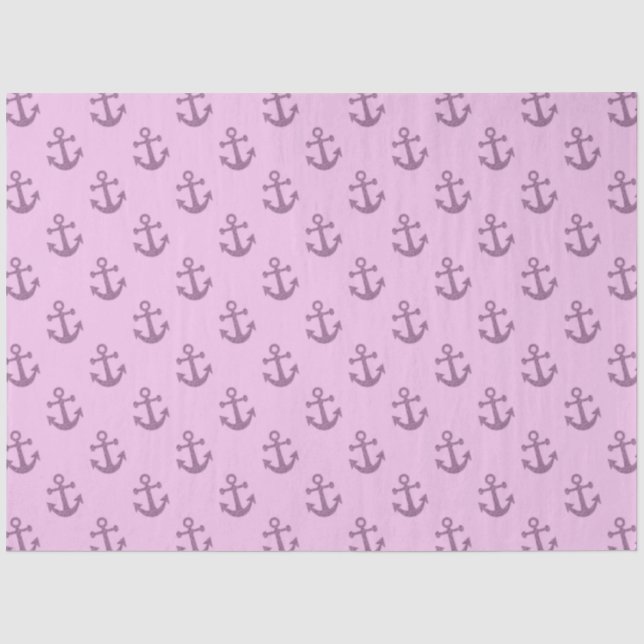 Papel De Seda Design Série Náutica Rosa e Azul 16 (Frente )