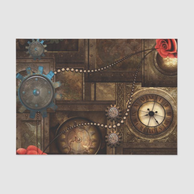 Papel De Seda Design steampunk maravilhoso (Frente )