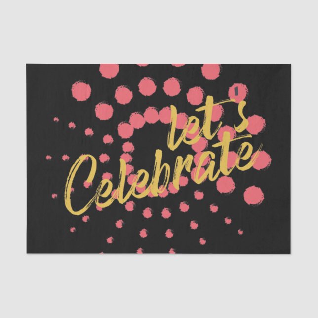 Papel De Seda Design vibrante, alegre e divertida de "Celebração (Frente )