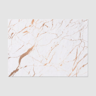 Papel De Seda Designer de mármore branco e Rosa Dourado