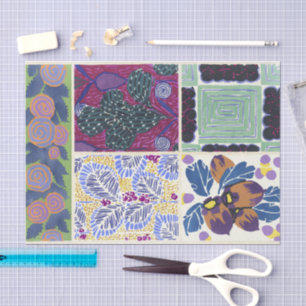 Papel De Seda Designs Florais Vintage Émile-Allain Séguy