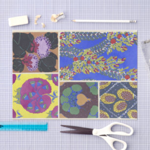Papel De Seda Designs Florais Vintage Émile-Allain Séguy