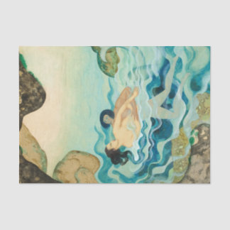 Papel De Seda Desligamento Antiquado de Sereia/Sereias