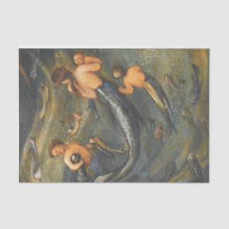 Papel De Seda Desligamento Antiquado de Sereia/Sereias