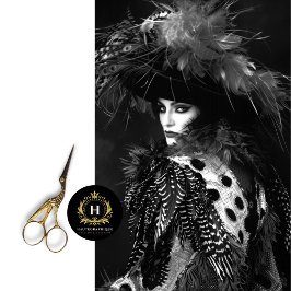 Papel De Seda Desligamento Clássico do Glamor de Vintage