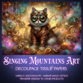 Papel De Seda Desligamento Cósmico Steampunk Celestial Fantasy C