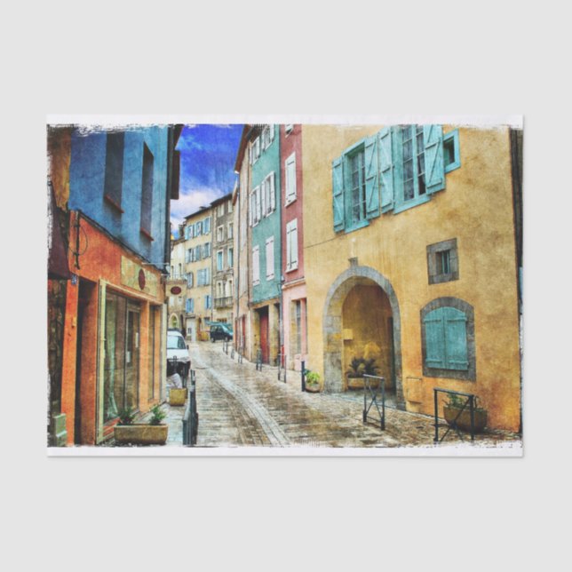 Papel De Seda Desligamento da Cena Europeia (Frente )