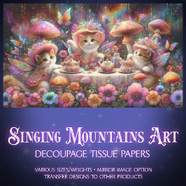 Papel De Seda Desligamento da Fada de Fada de Kitten Garden