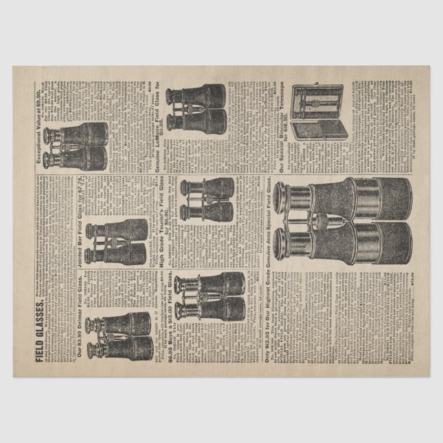 Papel De Seda Desligamento da Página do Catálogo Binocular da Vi (Frente )