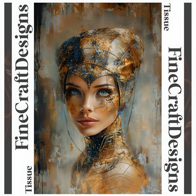 Papel De Seda Desligamento da pintura de óleo de mulher metálica (Criador carregado)