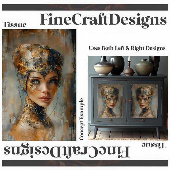 Papel De Seda Desligamento da pintura de óleo de mulher metálica (Criador carregado)