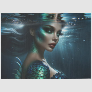 Papel De Seda Desligamento da Sereia com Retrato para Cima Fecha