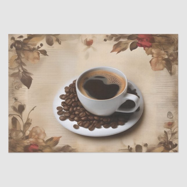 Papel De Seda Desligamento da Taça do Café Latino / (Frente )