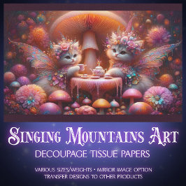 Papel De Seda Desligamento de Arte Fantasia do Cérebro de Fadas 