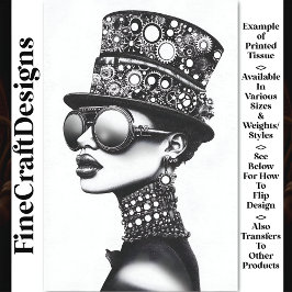 Papel De Seda Desligamento de B&W AC8 para Mulher Steampunk Lega