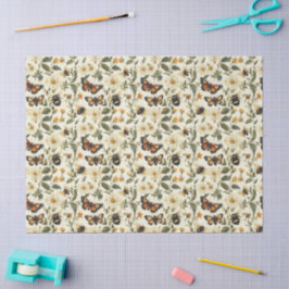 Papel De Seda Desligamento de Borboletas de Cottagecore Elegante