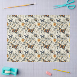 Papel De Seda Desligamento de Borboletas de Cottagecore Elegante